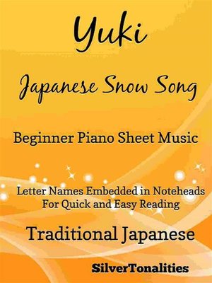 cover image of Yuki Japanese Song Song Beginner Piano Sheet Music